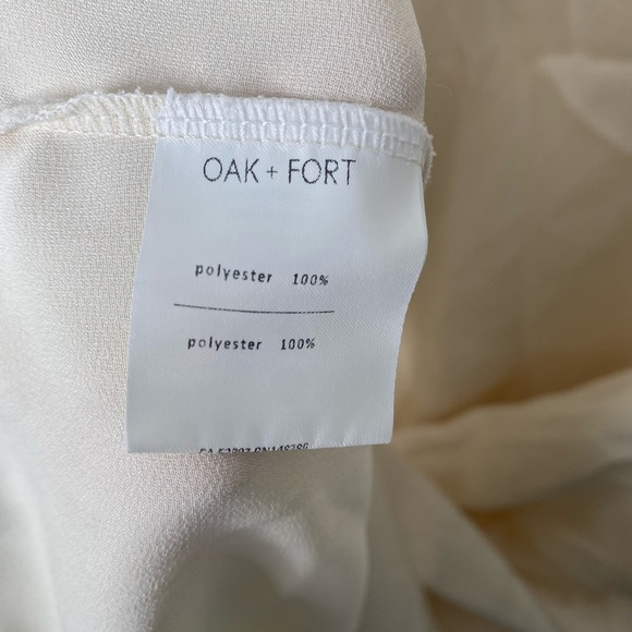 Oak + Fort Cream Slip Dress, Size L - Picture 3 of 4